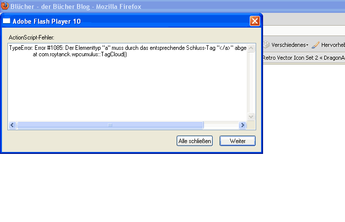 screenshot flash error message