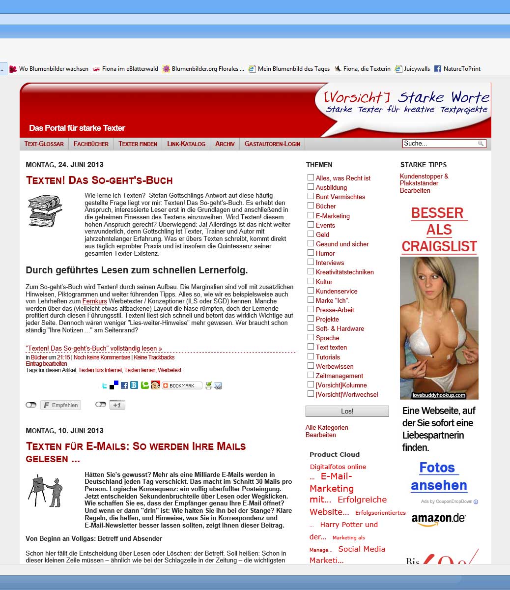 Rechts außen die Dame