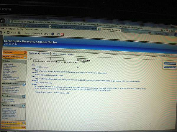 Screenshot vom Spamschutz (Bayes)-Plugin im Admin-Bereich, 13.08.13, 23:51