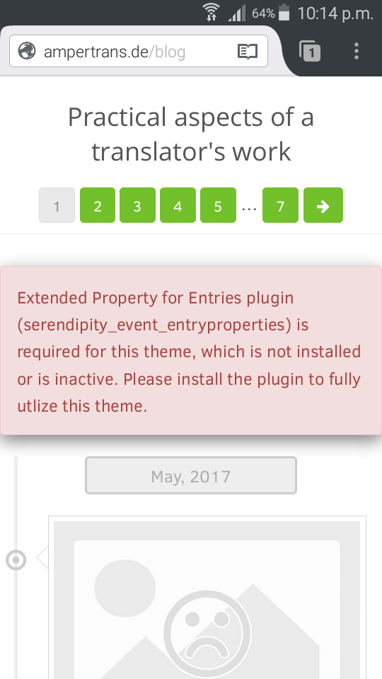 Error message on my mobile